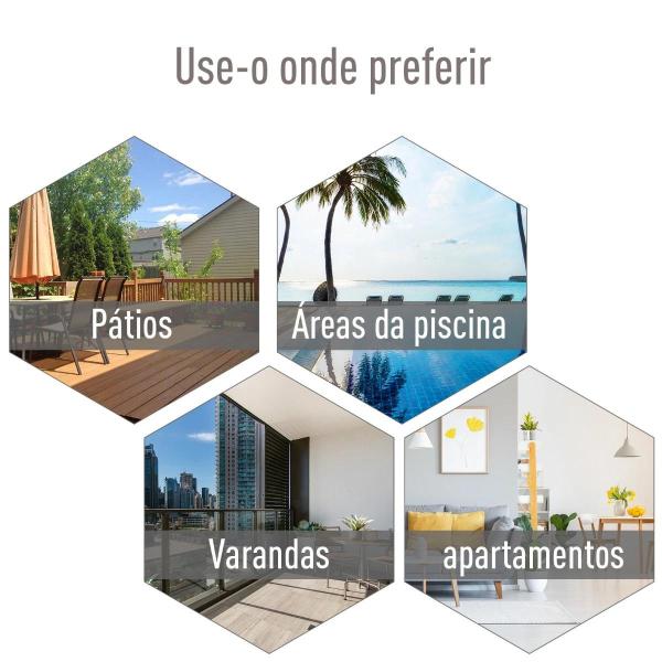 Conjunto de 2 cadeiras dobráveis para exterior com apoio de braços Cadeiras para varanda Jardim Terraço 58x64x94 cm Preto Carga 100kg