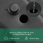 Cesta de Basquetebol com Altura Ajustável 220 - 365 cm Aro de Basquetebol com Suporte Rodas Base Recarregável Preto