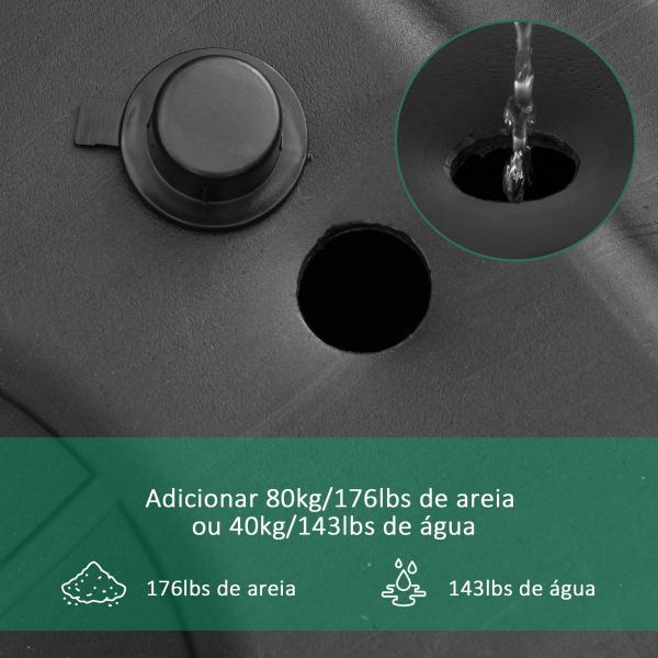Cesta de Basquetebol com Altura Ajustável 220 - 365 cm Aro de Basquetebol com Suporte Rodas Base Recarregável Preto
