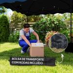 Tenda Dobrável Pop UP Tenda 3x3 m Tenda para Eventos com Proteção UV50+ Altura Ajustável e Bolsa de Transporte Azul