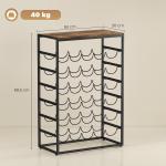 Garrafeira para 30 Garrafas de 6 Níveis com Superfície de Madeira Estilo Industrial 59x30x88,5 cm Castanho Rústico