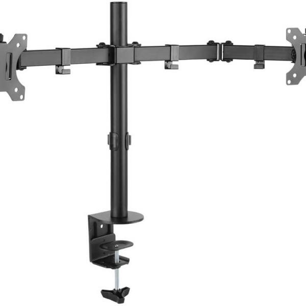Suporte de Secretária Horizontal p/ Duplo Monitor de 13~32 (Preto) - NAPOFIX
