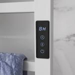 Toallero Elétrico de Parede 110W com Controlo WIFI Ecrã Tátil Temporizador 10 Barras Temperatura Ajustável Baixo Consumo IPX4 45x11x80 cm Branco