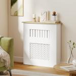 Cobertura para Radiadores Proteção Radiador de MDF 78x19x81 cm Desenho Moderno de Ripas Branco