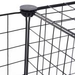 Recinto de Metal para Pequenos Animais de Estimação com 12 Painéis Desmontável DIY 106x73x36 cm Preto