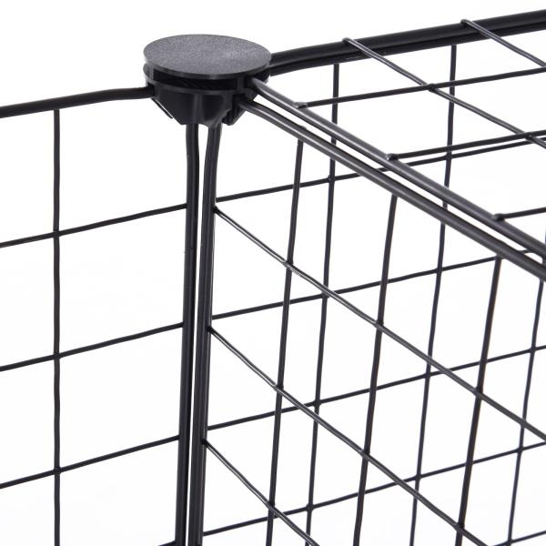 Recinto de Metal para Pequenos Animais de Estimação com 12 Painéis Desmontável DIY 106x73x36 cm Preto