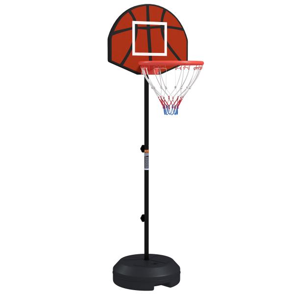 Tabela de Basquetebol com Altura Ajustável 129 - 179 cm Aro de Basquetebol com Alvo Magnético e Dardos Ø38x129 - 179 cm Preto