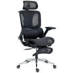 Cadeira de Escritório com Encosto Reclinável e Alto Suporte Lombar Transpirável Apoios de Braço 4D e Encosto de Cabeça Ajustável 67x74x113 - 132 cm Preto