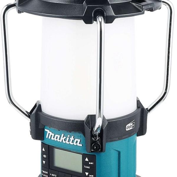 Rádio a Bateria Portátil c/ Bluetooth e Lanterna DMR056 (Preto/Azul) - MAKITA