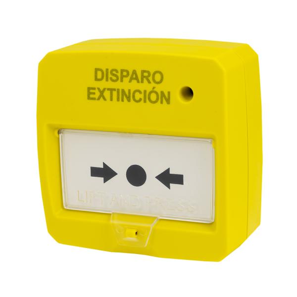 Botão de Alarme de Incêndio Rearmável c/ LED (Amarelo)