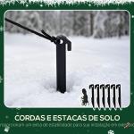 Pai Natal Insuflável com Rena e Boneco de Neve Decoração de Natal Insuflável com Luzes LED 150x45x150 cm Multicor