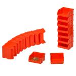 Organizador de Ferragens para Parede com 30 Caixas de 2 Tamanhos Diferentes 37,5x18x63 cm Vermelho e Cinza