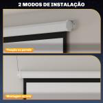 Tela de Projeção de 84 Polegadas Tela de Projetor Manual Formato 4:3 4K Montagem na Parede ou Teto 181x8x138 cm Branco