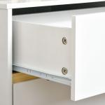 Mesa de Cabeceira com 2 Gavetas e Pés de Madeira Mesa de Cabeceira para Dormitório Estilo Moderno 50x40x50,5cm Branco