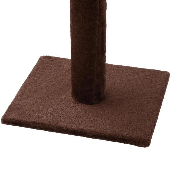 Árvore Arranhadora para Gatos Arranhador para Fixar ao Teto Altura Ajustável com Plataformas Poste de Sisal 40x34x230 - 260cm Marrom