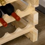 Suporte para Garrafas de Vinho para 72 Garrafas Garrafeira com 6 Níveis Suporte para Vinhos Vertical 114x28x85 cm Madeira