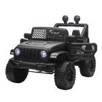 Carro Elétrico para Crianças com Bateria de 12V 2 Motores Controlo Remoto 2,4G Faróis Buzina Velocidade Ajustável 100x65x72 cm Preto