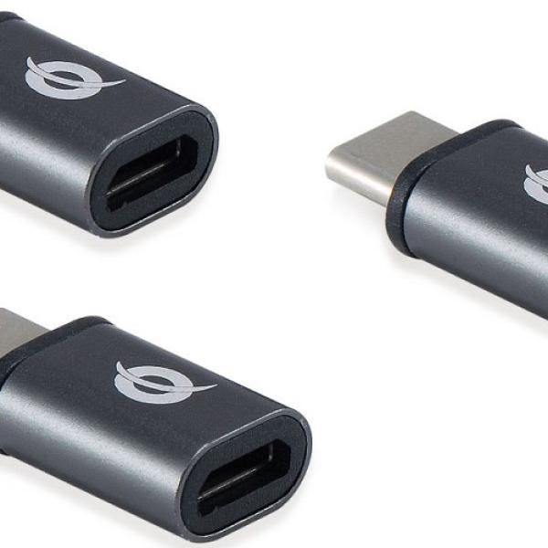 Pack 3x Adaptadores USB - C Macho - Micro - USB Fêmea - CONCEPTRONIC