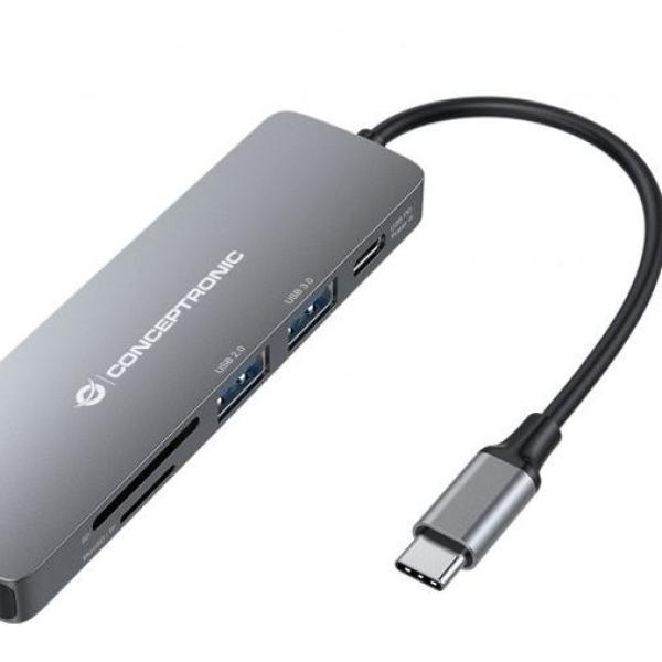 Conversor Docking Station USB - C 6 - EM - 1 - HDMI - CONCEPTRONIC