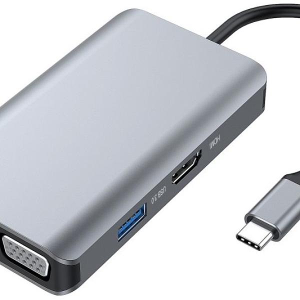 Hub USB - C 7 - EM - 1(HDMI / VGA /USB - C / USB 3.0 / RJ45) - CONCEPTRONIC