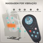 Poltrona Relax Levanta Pessoas com 8 Pontos de Massagem Reclinável com Função de Aquecimento 89x93x105 cm Cinzento Claro