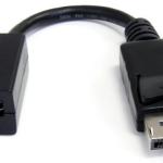 Cabo Mini DisplayPort Macho - DisplayPort Fêmea Preto (15cm) - STARTECH