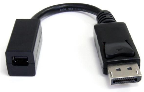 Cabo Mini DisplayPort Macho - DisplayPort Fêmea Preto (15cm) - STARTECH