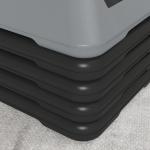 Step para Fitness Stepper Antiderrapante com Altura Ajustável de 10/15/20/25/30 cm Suporta até 150 kg Cinzento