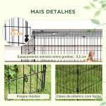 Gaiola para Animais Pequenos Gaiola para Roedores de Aço com Porta e Toldo para Coelhos Chinchilas Galinhas 220x85x70 cm Verde