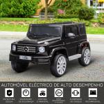 Carro Elétrico BENZ G500 Todo - o - Terreno com Bateria 12V Veículo Elétrico com Música Buzina Velocidade 3 - 5 km/h Preto