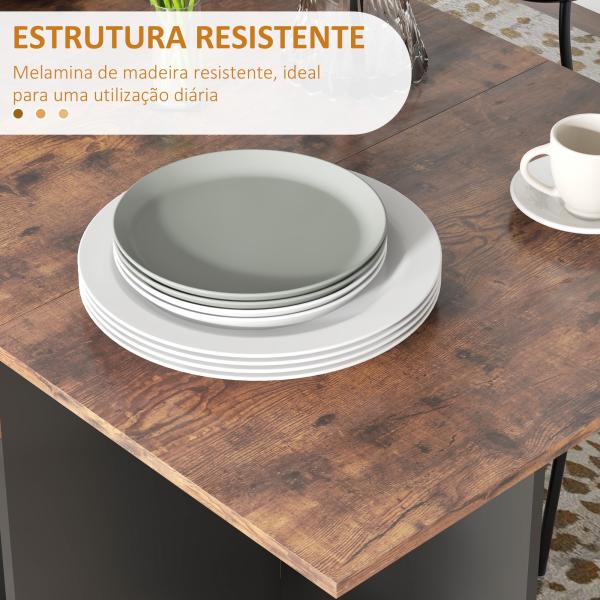 Mesa de Cozinha Dobrável com Rodas Laterais Rebatíveis Gaveta e Prateleiras para 2 - 4 Pessoas 120x72x75 cm Madeira Branco