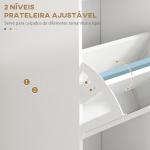Sapateira Estreita com 3 Portas Basculantes e Prateleiras Ajustáveis para 15 Pares de Sapatos, Branco