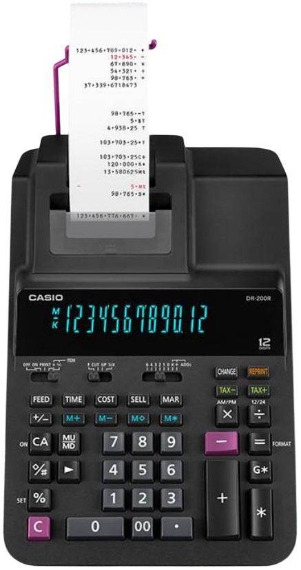 Calculadora de Impressão Profissional DR - 200R (Preto) - CASIO