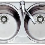 Lava Loiça Retangular de Encastre DR 80 2C (Inox) - TEKA