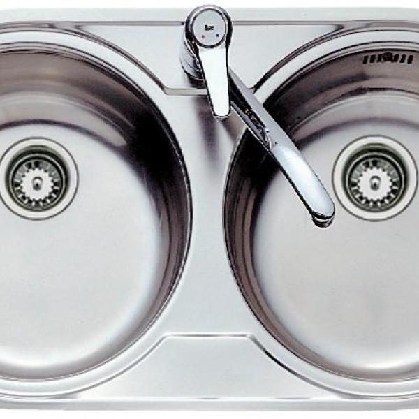 Lava Loiça Retangular de Encastre DR 80 2C (Inox) - TEKA