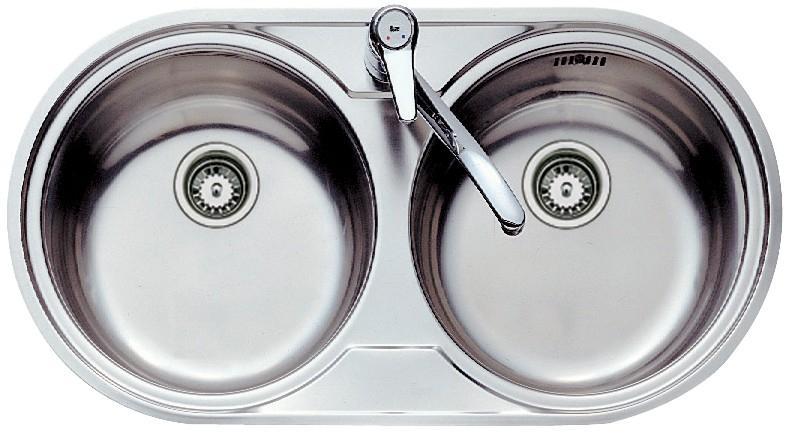Lava Loiça Retangular de Encastre DR 80 2C (Inox) - TEKA