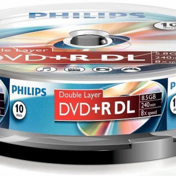 Pack 10x DVD+R 8.5GB Dual Layer 8x - PHILIPS
