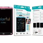 Tablet de Escrita LCD Colorido para Crianças – 12” Polegadas, DRAW-06 Rosa