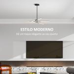 Candeeiro Suspenso Moderno Candeeiro de Teto LED com Ângulo de Luz Ajustável Pantalla de Acrílico Ø100x79 cm Preto