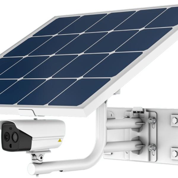 Câmara de Vigilância IP Térmica Dual Solar Bullet 4G 4Mpx 3.6 - 4.3mm c/ Painel Solar 80W - HIKVISION