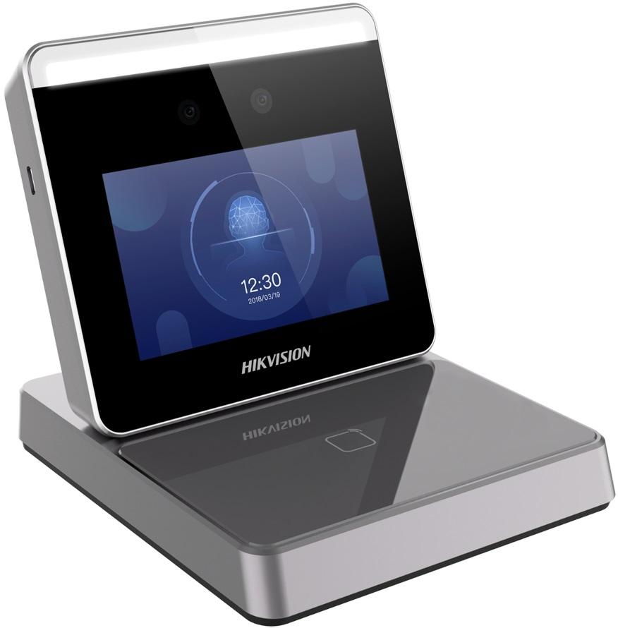 Leitor Biométrico Controlo de Acessos c/ Leitor de Cartões e Rostos - HIKVISION