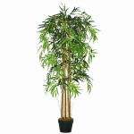Bambu Artificial 150cm com Vaso Decorativo Planta Sintética Realística Ø18x150 cm Verde