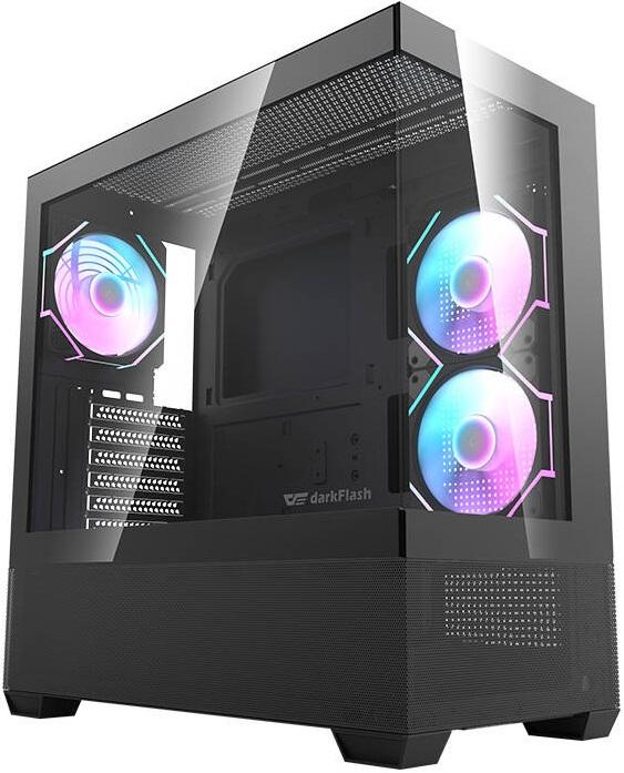 Caixa ATX DS900 AIR + 6 Ventoinhas aRGB (Preto) - DARKFLASH