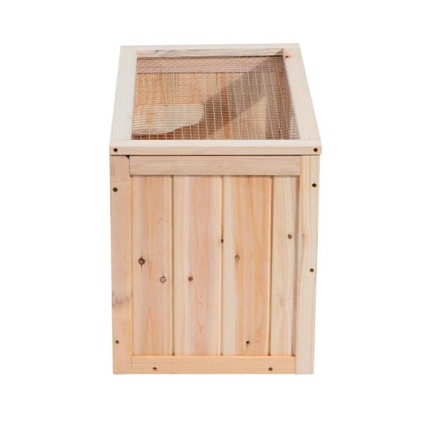 Gaiola de madeira para hamsters e outros pequenos roedores Casa para animais de 2 níveis 60x35x42cm