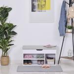 Sapateira com Assento Acolchoado Carga máxima de 120kg MDF 80x30x43cm Branco