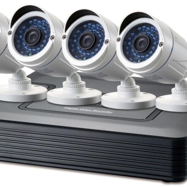Pack Vigilância (4x Camaras 2Mpx IP66 Wi - Fi + 1x Gravador DVR 8 Canais) - LEVELONE