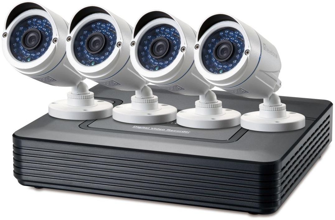 Pack Vigilância (4x Camaras 2Mpx IP66 Wi - Fi + 1x Gravador DVR 8 Canais) - LEVELONE