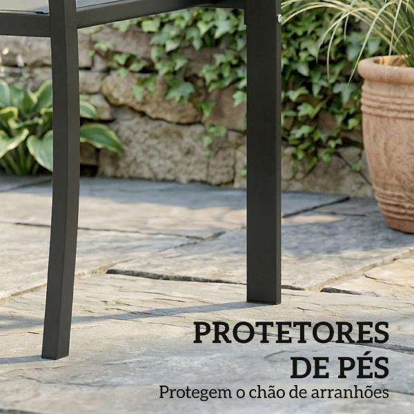 Conjunto de Mesa e Cadeiras com 3 Peças Conjunto de Jardim 2 Cadeiras de Textilene e Mesa de Vidro Cinzento Claro