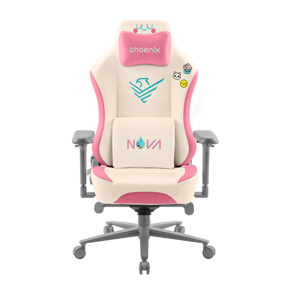 Cadeira Gaming Phoenix Nova Couro Cream Edition Tamanho R — Recondicionada