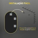 Espelho Casa de Banho Oval 40x3x70 cm Espelho Decorativo de Parede com Estrutura de Liga de Alumínio Horizontal ou Vertical Dourado